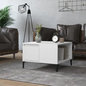 Mesa de centro madera contrachapada blanco 55x55x36,5 cm de , Mesas de centro - Ref: Foro24-821084, Precio: 64,78 €, Descuent...
