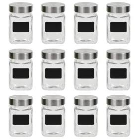 Tarros de almacenaje con pegatina 12 unidades 300 ml de , Botes de galletas - Ref: Foro24-50855, Precio: 34,74 €, Descuento: %