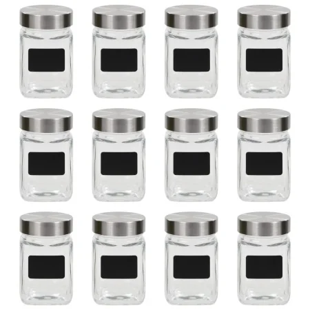 Tarros de almacenaje con pegatina 12 unidades 300 ml de , Botes de galletas - Ref: Foro24-50855, Precio: 34,74 €, Descuento: %