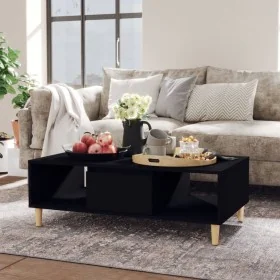 Mesa de centro madera contrachapada negro 103,5x60x35 cm by , Coffee table - Ref: Foro24-806014, Price: 77,59 €, Discount: %