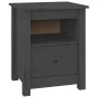 Mesita de noche madera maciza de pino gris 40x35x49 cm de , Mesitas de noche - Ref: Foro24-813713, Precio: 53,32 €, Descuento: %