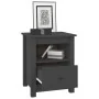 Mesita de noche madera maciza de pino gris 40x35x49 cm de , Mesitas de noche - Ref: Foro24-813713, Precio: 53,32 €, Descuento: %