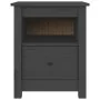 Mesita de noche madera maciza de pino gris 40x35x49 cm de , Mesitas de noche - Ref: Foro24-813713, Precio: 53,32 €, Descuento: %