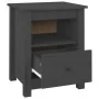 Mesita de noche madera maciza de pino gris 40x35x49 cm de , Mesitas de noche - Ref: Foro24-813713, Precio: 53,32 €, Descuento: %