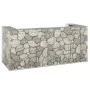 Muro gaviones para contenedor basura galvanizado 254x100x110 cm de , Soportes para contenedores de residuos - Ref: Foro24-151...