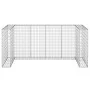 Muro gaviones para contenedor basura galvanizado 254x100x110 cm de , Soportes para contenedores de residuos - Ref: Foro24-151...