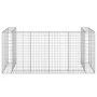 Muro gaviones para contenedor basura galvanizado 254x100x110 cm de , Soportes para contenedores de residuos - Ref: Foro24-151...
