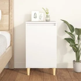 Mesita de noche madera contrachapada blanca 40x35x70 cm de , Mesitas de noche - Ref: Foro24-819628, Precio: 44,87 €, Descuent...
