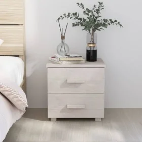 Mesita de noche HAMAR madera pino maciza blanco 40x35x44,5 cm by , Nightstands - Ref: Foro24-340405, Price: 49,60 €, Discount: %