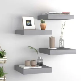 Estantes flotantes de pared 4 uds MDF gris 23x23,5x3,8 cm de , Estantes y estanterías - Ref: Foro24-323846, Precio: 41,08 €, ...