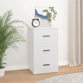 Aparador de madera contrachapada blanco brillante 40x33x70 cm de , Aparadores - Ref: Foro24-819422, Precio: 62,29 €, Descuent...