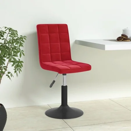 Sillas de comedor giratorias 4 uds terciopelo rojo vino tinto de , Sillas de comedor - Ref: Foro24-3089295, Precio: 210,27 €,...