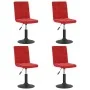 Sillas de comedor giratorias 4 uds terciopelo rojo vino tinto de , Sillas de comedor - Ref: Foro24-3089295, Precio: 210,27 €,...