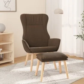 Sillón de relax con taburete tela marrón de , Sillones - Ref: Foro24-3097885, Precio: 141,46 €, Descuento: %