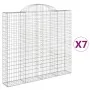 Cestas de gaviones 7 uds forma de arco hierro 200x30x180/200 cm by , Pots and planters - Ref: Foro24-3146199, Price: 824,07 €...