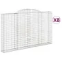 Cestas de gaviones 8 uds forma de arco hierro 300x30x180/200 cm von , Töpfe und Pflanzgefäße - Ref: Foro24-3146599, Preis: 1,...