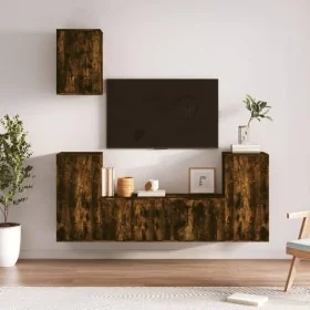 Set de muebles de TV 5 pzas madera contrachapada roble ahumado de , Muebles TV - Ref: Foro24-3188579, Precio: 206,16 €, Descu...