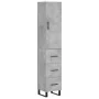 Aparador de madera contrachapada gris hormigón 34,5x34x180 cm by , Sideboards - Ref: Foro24-3198877, Price: 118,63 €, Discoun...
