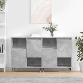 Aparadores 2 uds madera contrachapada gris hormigón de , Aparadores - Ref: Foro24-3190121, Precio: 111,68 €, Descuento: %