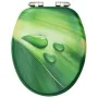 Asiento WC tapa cierre suave 2 uds MDF verde diseño gota agua by , Toilet and bidet seats - Ref: Foro24-3056413, Price: 84,60...
