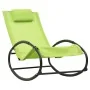 Tumbona con almohada acero y textilene verde de , Tumbonas - Ref: Foro24-317586, Precio: 74,43 €, Descuento: %
