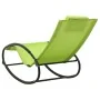 Tumbona con almohada acero y textilene verde de , Tumbonas - Ref: Foro24-317586, Precio: 74,43 €, Descuento: %