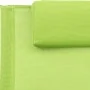 Tumbona con almohada acero y textilene verde de , Tumbonas - Ref: Foro24-317586, Precio: 74,43 €, Descuento: %
