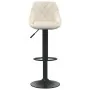 Taburete de cocina de terciopelo crema de , Taburetes de cocina - Ref: Foro24-335337, Precio: 70,57 €, Descuento: %