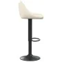 Taburete de cocina de terciopelo crema de , Taburetes de cocina - Ref: Foro24-335337, Precio: 70,57 €, Descuento: %
