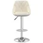 Taburete de cocina de terciopelo crema de , Taburetes de cocina - Ref: Foro24-335293, Precio: 90,59 €, Descuento: %