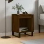 Mesita de noche madera de ingeniería marrón roble 40x35x50 cm de , Mesitas de noche - Ref: Foro24-830746, Precio: 39,53 €, De...