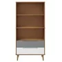 Librería MOLDE madera maciza de pino marrón 85x35x170,5 cm de , Librerías y estanterías - Ref: Foro24-350540, Precio: 113,05 ...