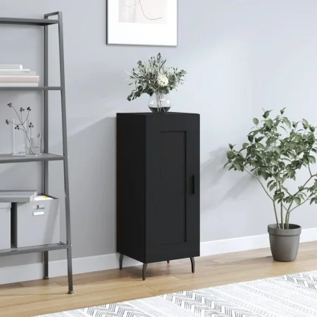 Aparador de madera contrachapada negro 34,5x34x90 cm de , Aparadores - Ref: Foro24-830461, Precio: 69,43 €, Descuento: %