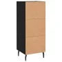 Aparador de madera contrachapada negro 34,5x34x90 cm de , Aparadores - Ref: Foro24-830461, Precio: 69,43 €, Descuento: %