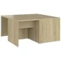 Mesas de centro 4 pzas contrachapada roble Sonoma 33x33x33 cm de , Mesas de centro - Ref: Foro24-806816, Precio: 50,42 €, Des...