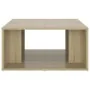 Mesas de centro 4 pzas contrachapada roble Sonoma 33x33x33 cm de , Mesas de centro - Ref: Foro24-806816, Precio: 50,42 €, Des...