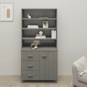 Aparador HAMAR madera de pino maciza gris claro de , Aparadores - Ref: Foro24-3100925, Precio: 211,06 €, Descuento: %
