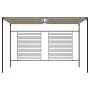 Cenador con techo retráctil gris taupe 3x4x2,3 m 180 g/m² de , Carpas y cenadores - Ref: Foro24-313624, Precio: 302,46 €, Des...