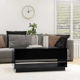 Mesa de centro madera contrachapada negro 102,5x55x44 cm by , Coffee table - Ref: Foro24-809504, Price: 96,20 €, Discount: %