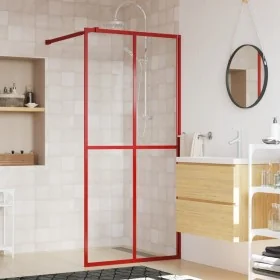 Mampara puerta de ducha vidrio transparente ESG rojo 80x195 cm von , Duschwände und Duschwände - Ref: Foro24-154942, Preis: 1...