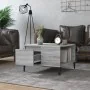 Mesa de centro madera contrachapada gris Sonoma 55x55x36,5 cm by , Coffee table - Ref: Foro24-821090, Price: 57,50 €, Discoun...