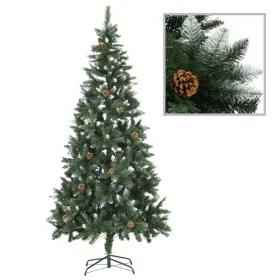 Árbol de Navidad artificial con piñas y brillo blanco 210 cm de , Arboles de navidad - Ref: Foro24-284319, Precio: 113,90 €, ...