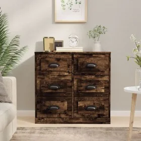 Aparador de madera contrachapada roble ahumado 70x35,5x67,5 cm de , Aparadores - Ref: Foro24-816437, Precio: 141,55 €, Descue...