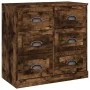Aparador de madera contrachapada roble ahumado 70x35,5x67,5 cm de , Aparadores - Ref: Foro24-816437, Precio: 141,55 €, Descue...
