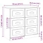 Aparador de madera contrachapada roble ahumado 70x35,5x67,5 cm de , Aparadores - Ref: Foro24-816437, Precio: 141,55 €, Descue...
