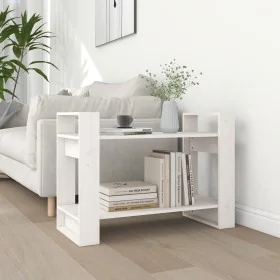 Estantería/divisor de espacios madera pino blanco 80x35x56,5 cm de , Librerías y estanterías - Ref: Foro24-813895, Precio: 40...