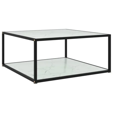 Mesa de centro vidrio templado blanco 60x60x35 cm de , Mesas de centro - Ref: Foro24-322894, Precio: 93,62 €, Descuento: %