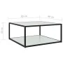 Mesa de centro vidrio templado blanco 60x60x35 cm de , Mesas de centro - Ref: Foro24-322894, Precio: 93,62 €, Descuento: %