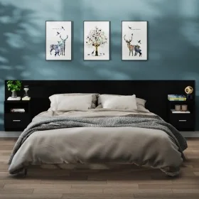 Mesitas de noche de pared 2 unidades negras de , Mesitas de noche - Ref: Foro24-811010, Precio: 125,89 €, Descuento: %