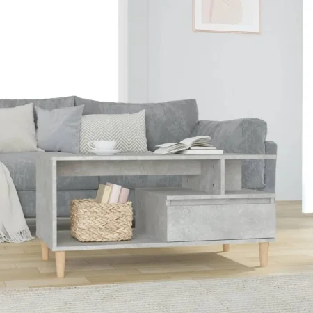 Mesa de centro madera contrachapada gris hormigón 90x49x45 cm by , Coffee table - Ref: Foro24-819616, Price: 61,87 €, Discoun...